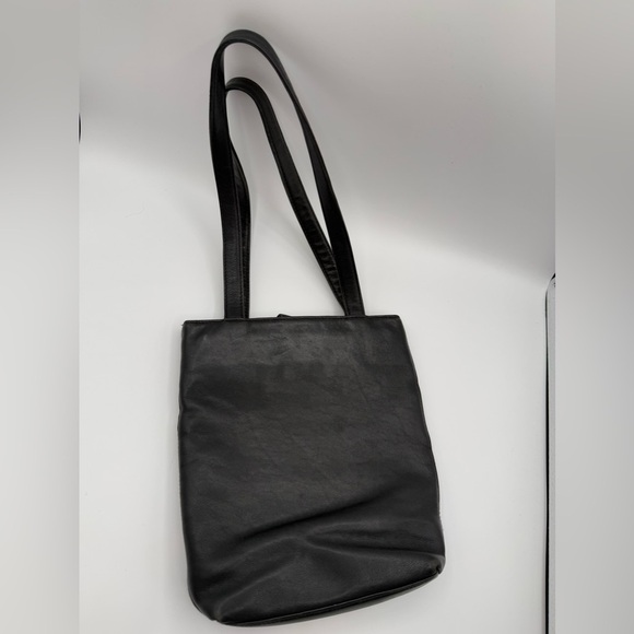 Ralph Lauren black leather handbag preowned - Picture 2 of 11